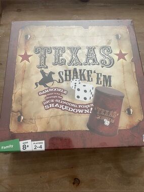 BAMBOO Texas Shake 'Em Dice Game - Brown & Cream